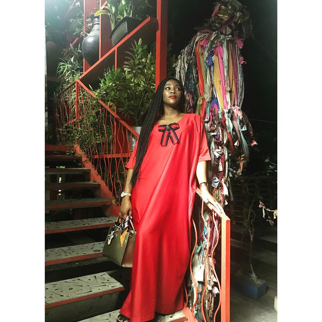 how to wear red genevieve nnaji