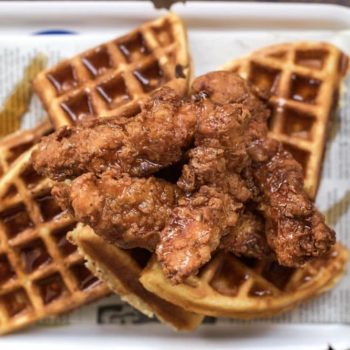 The Ultimate Brunch Recipe for Buttermilk Fried Chicken and Crispy but Sweet Fluffy Waffles