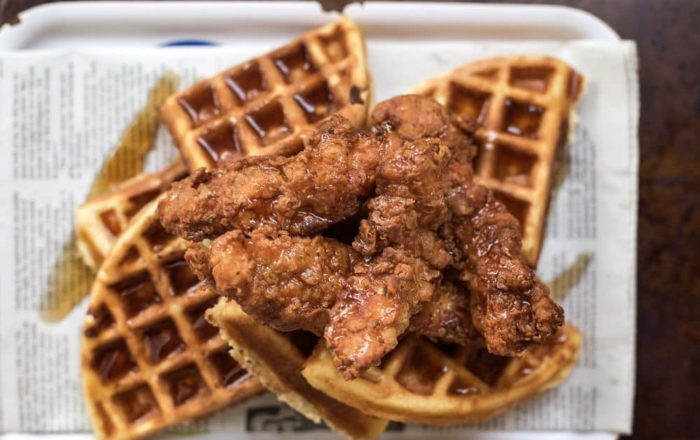 The Ultimate Brunch Recipe for Buttermilk Fried Chicken and Crispy but Sweet Fluffy Waffles
