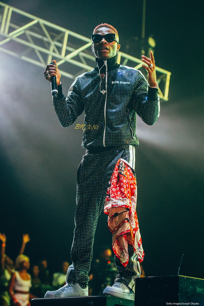 Wizkid wore a Swarovski Encrusted Tracksuit for #Afrorepublik