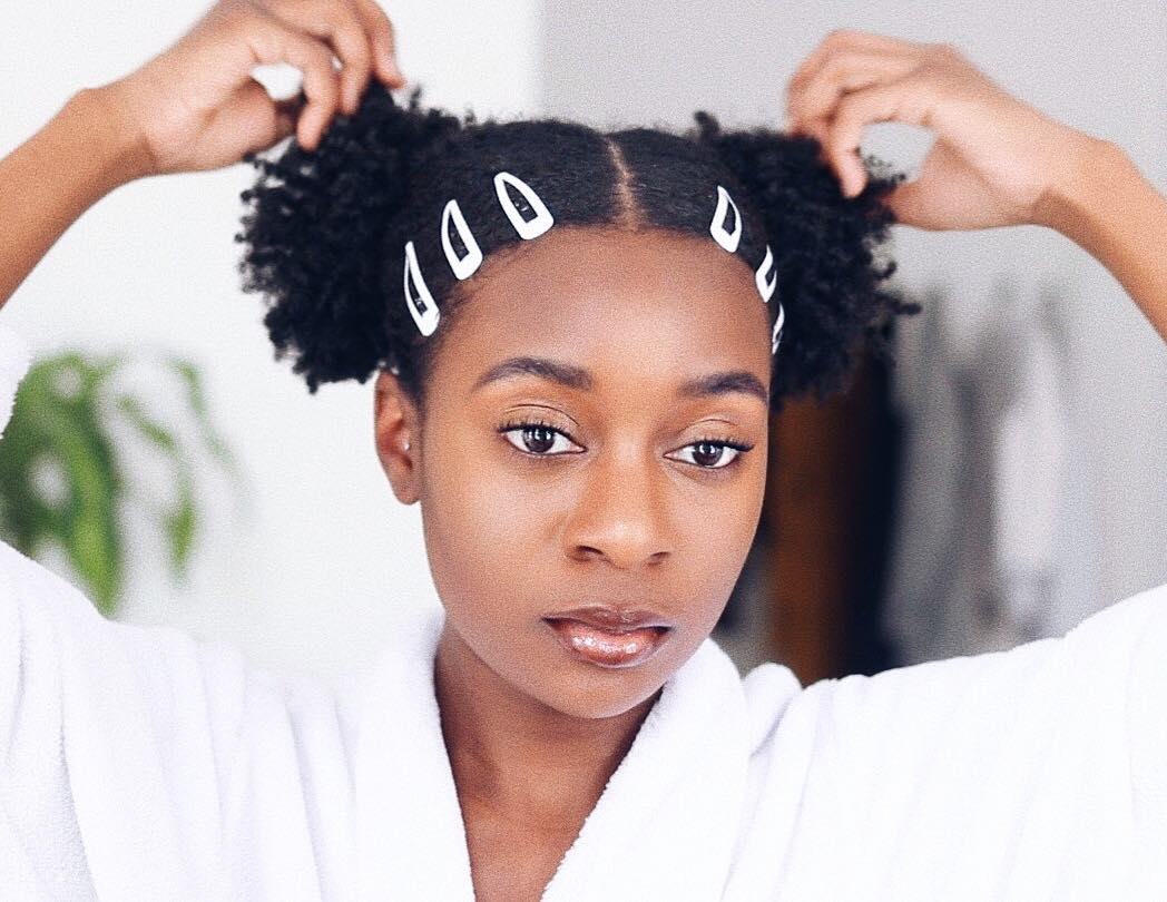 90s Babes Will Love This Double Bun Natural Hairstyle Bn