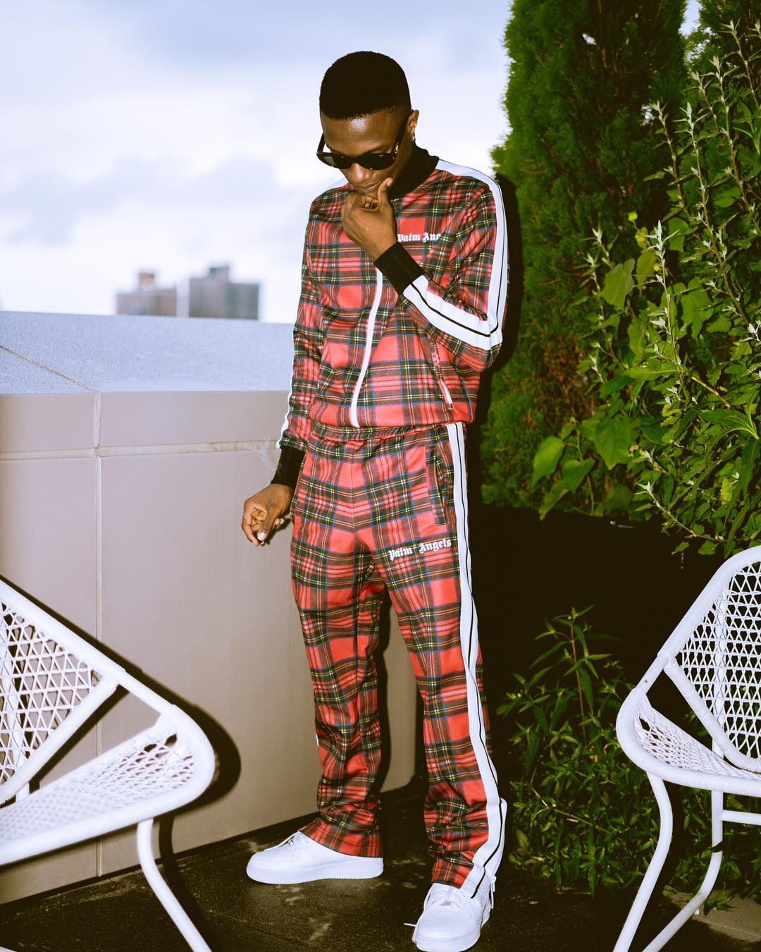 WIzkid in Palm Angels