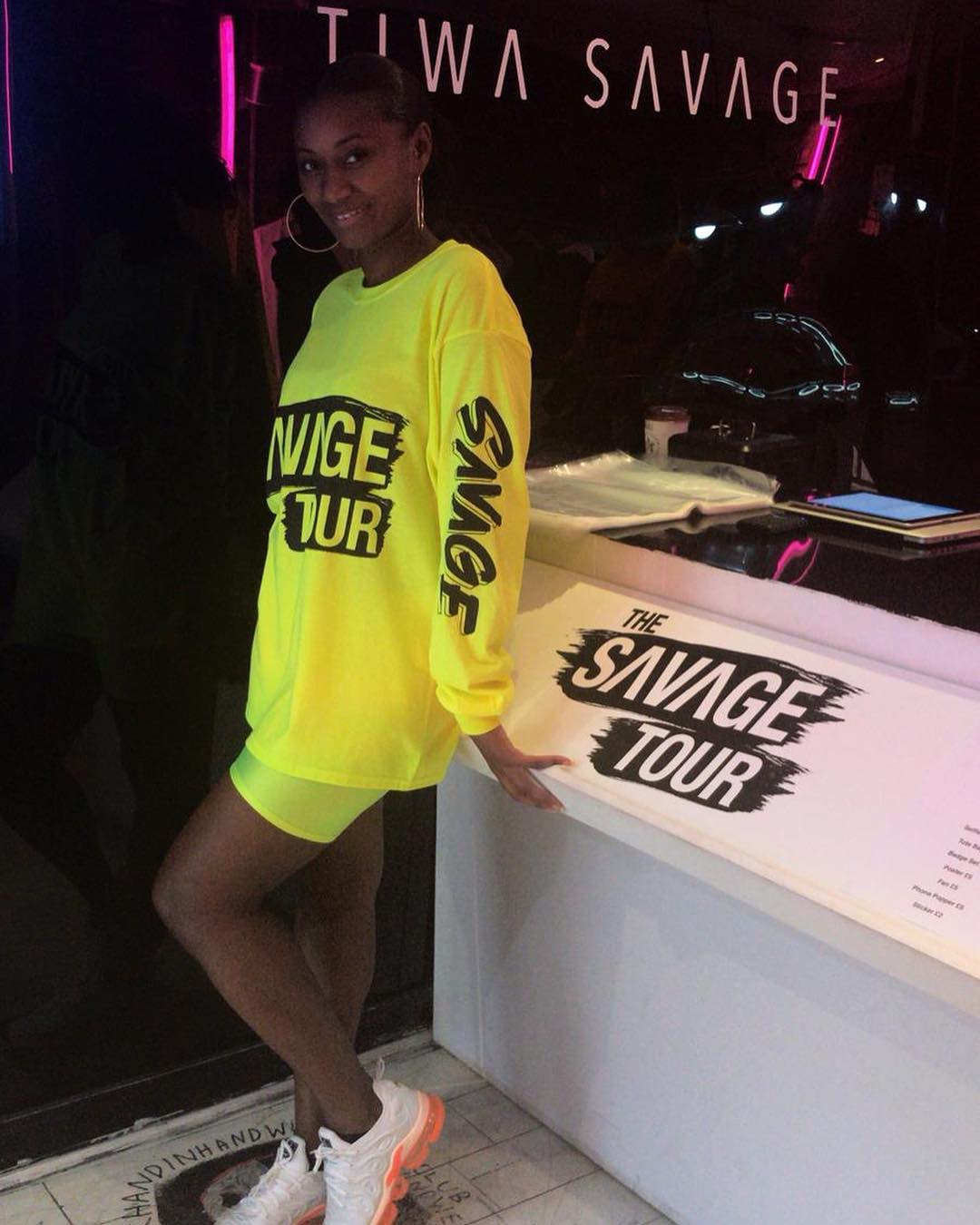 Tiwa Savage tour popup sale