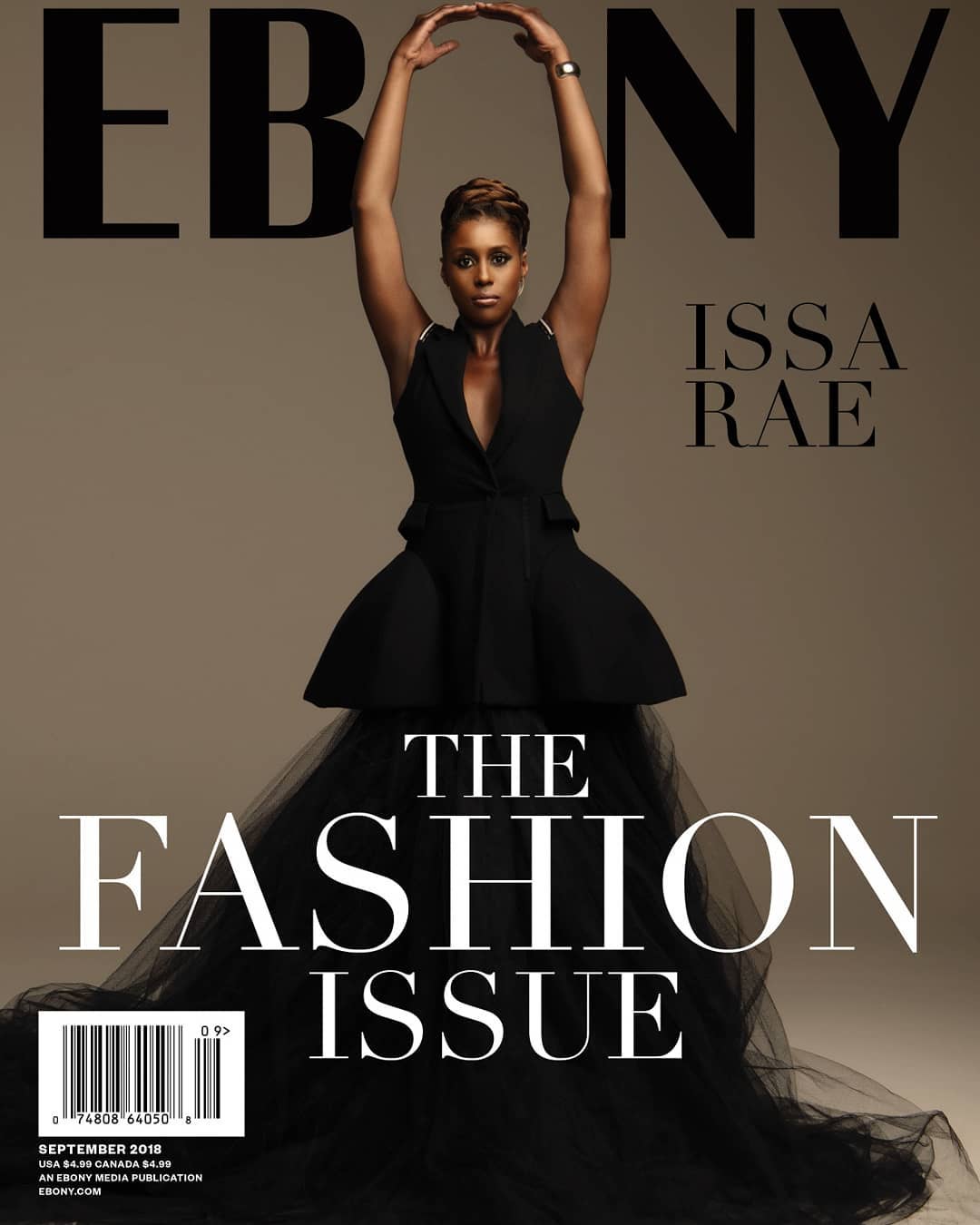 Issa Rae Dazzles in Vera Wang and Zac Posen for Ebony Magazine’s September Issue