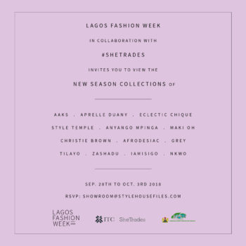 Lagos Fashion Week in Collaboration with SheTrades Nigerian Export Promotion Council (NEPC) Present Paris Showroom