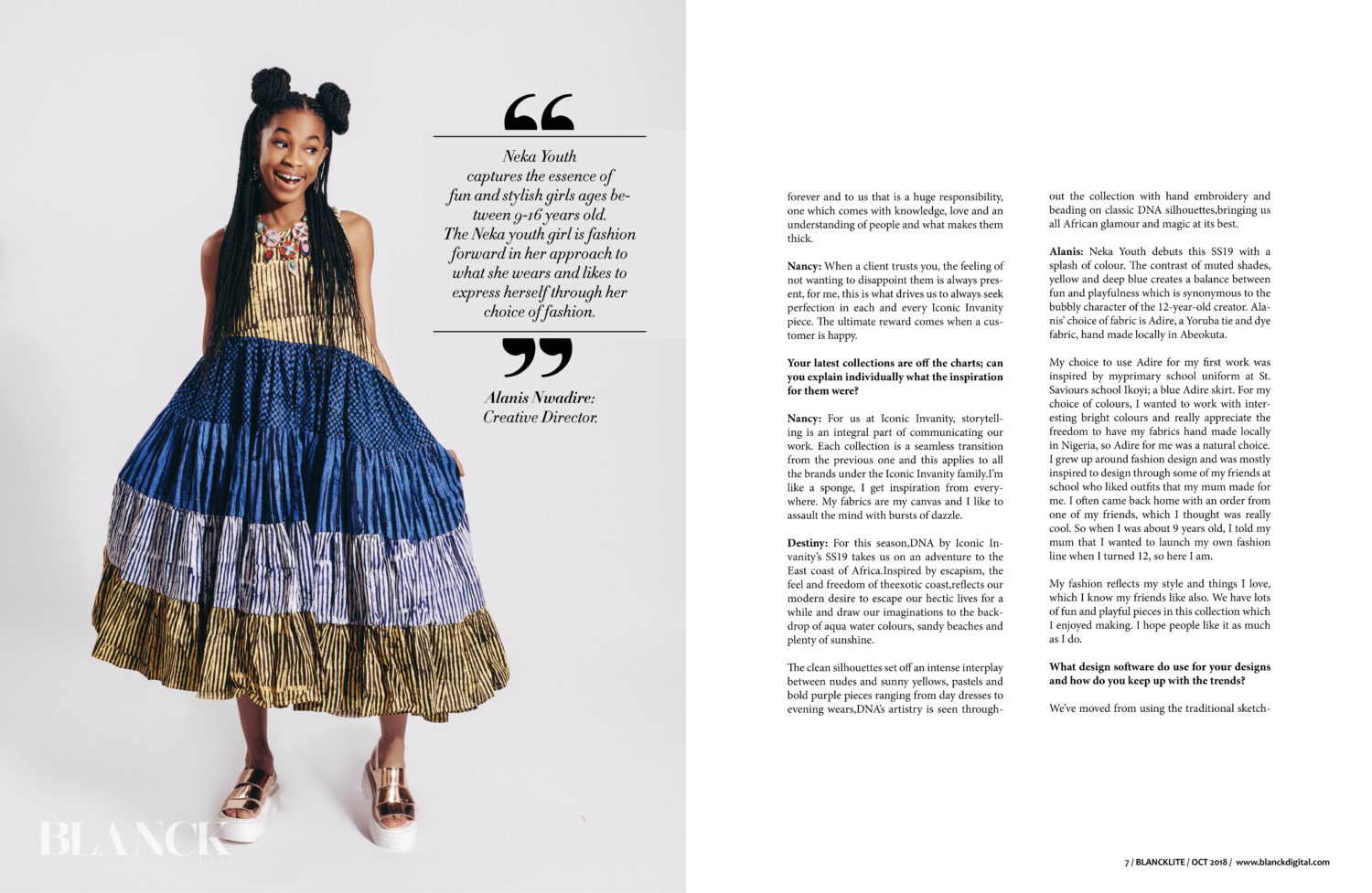 Nancy, Destiny & Alanis Nwadire Are The Latest Cover Stars For Blanck Magazine