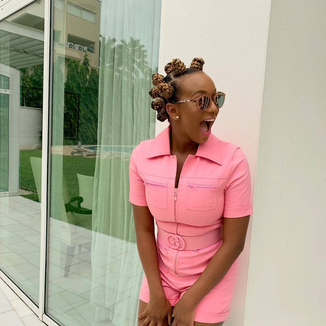 DJ Cuppy In Pink @Gucci Playsuit Costing  $3,600!