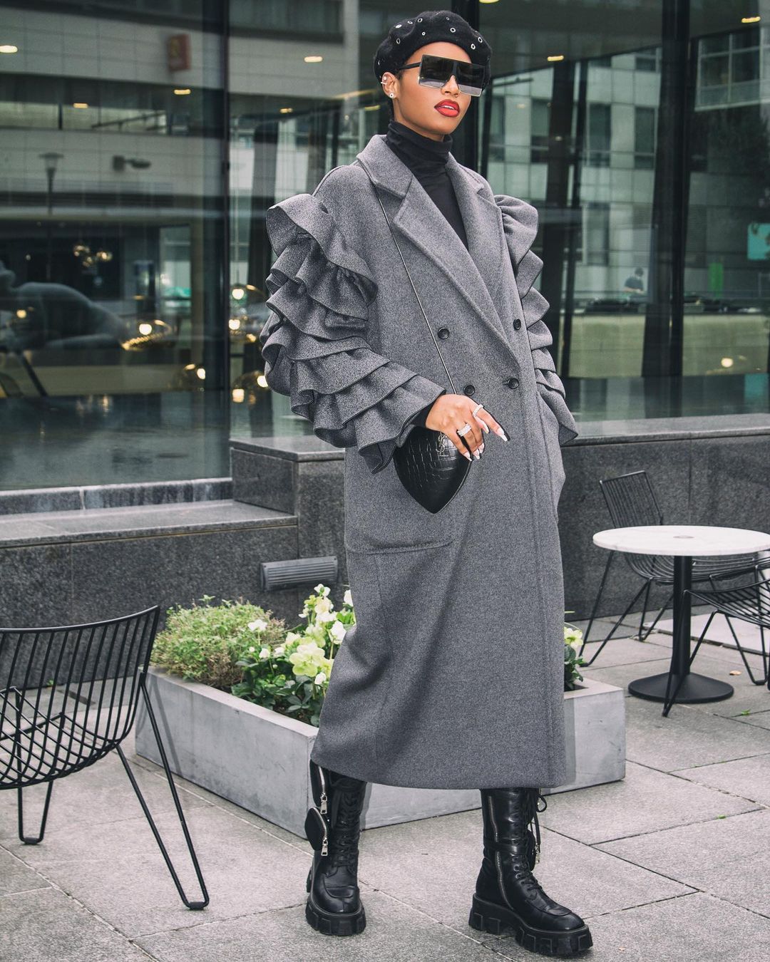 Georgina Rodriguez wows in a Louis Vuitton logo trench coat