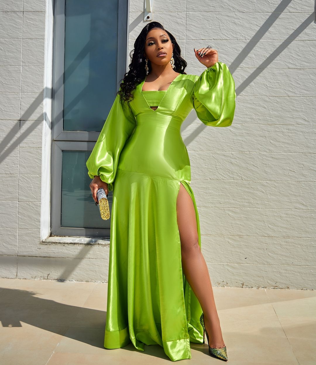 A Moment Please For Rita Dominic's Gorgeous Green Look | BN Style