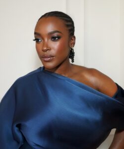 Wunmi Mosaku Serves Up Glossy Neutrals With A Pop Of Colour on the