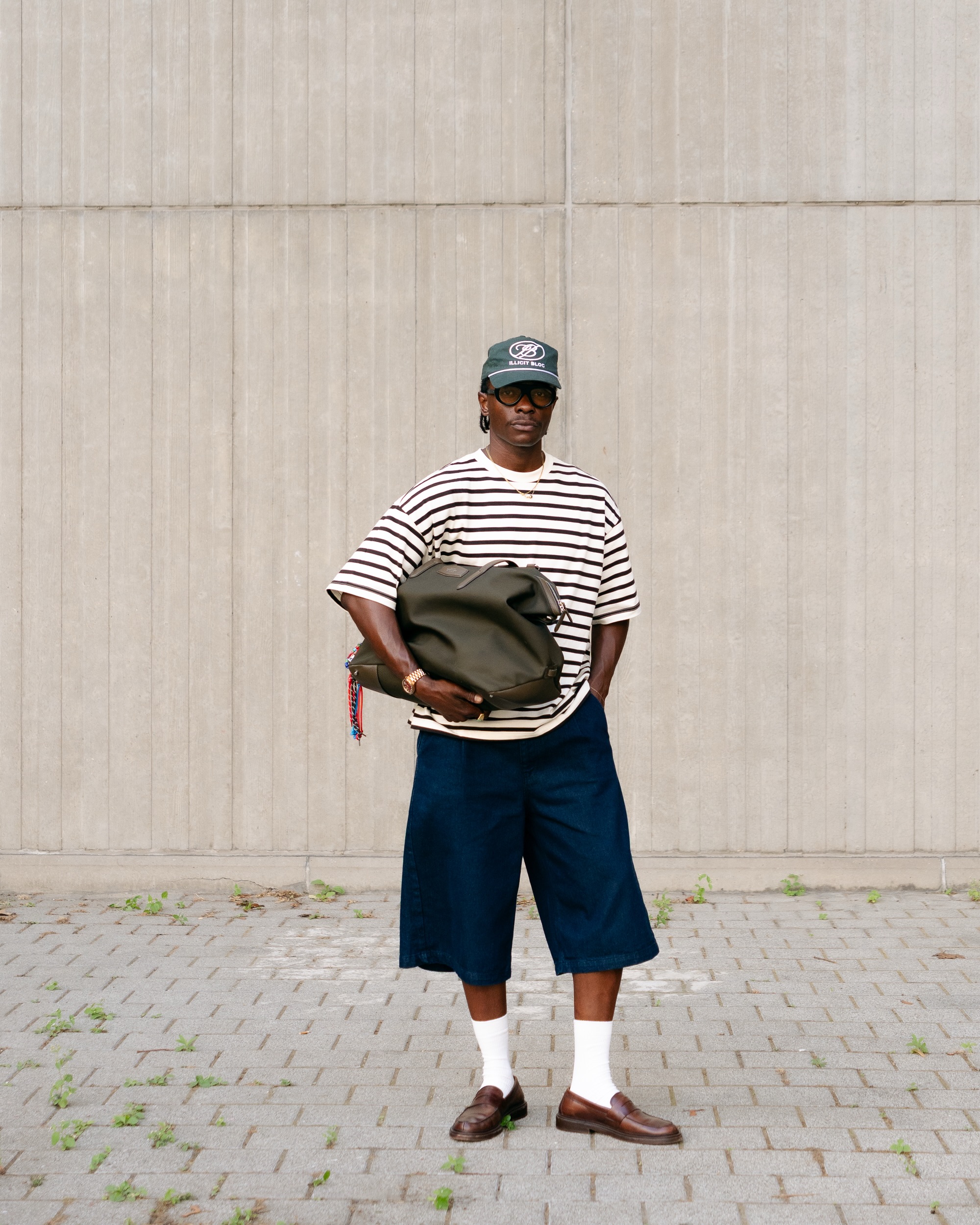 Jorts and oversized shirts for men