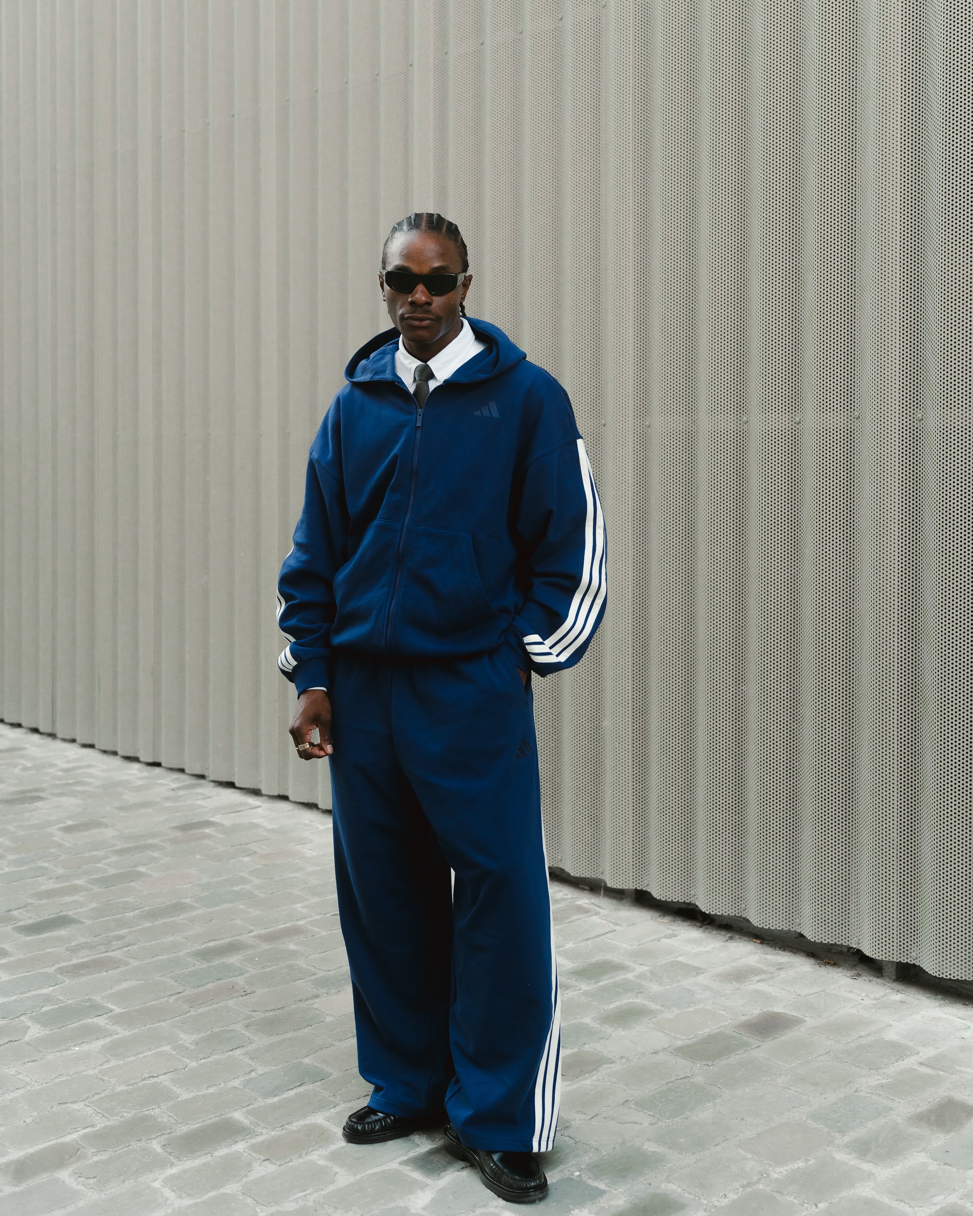 Navy blue Adidas tracksuit for men