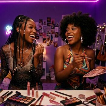 AI Generated GRWM Playlist Scene