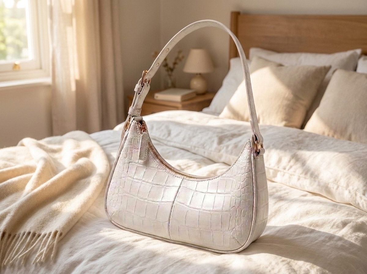 White shoulder bag