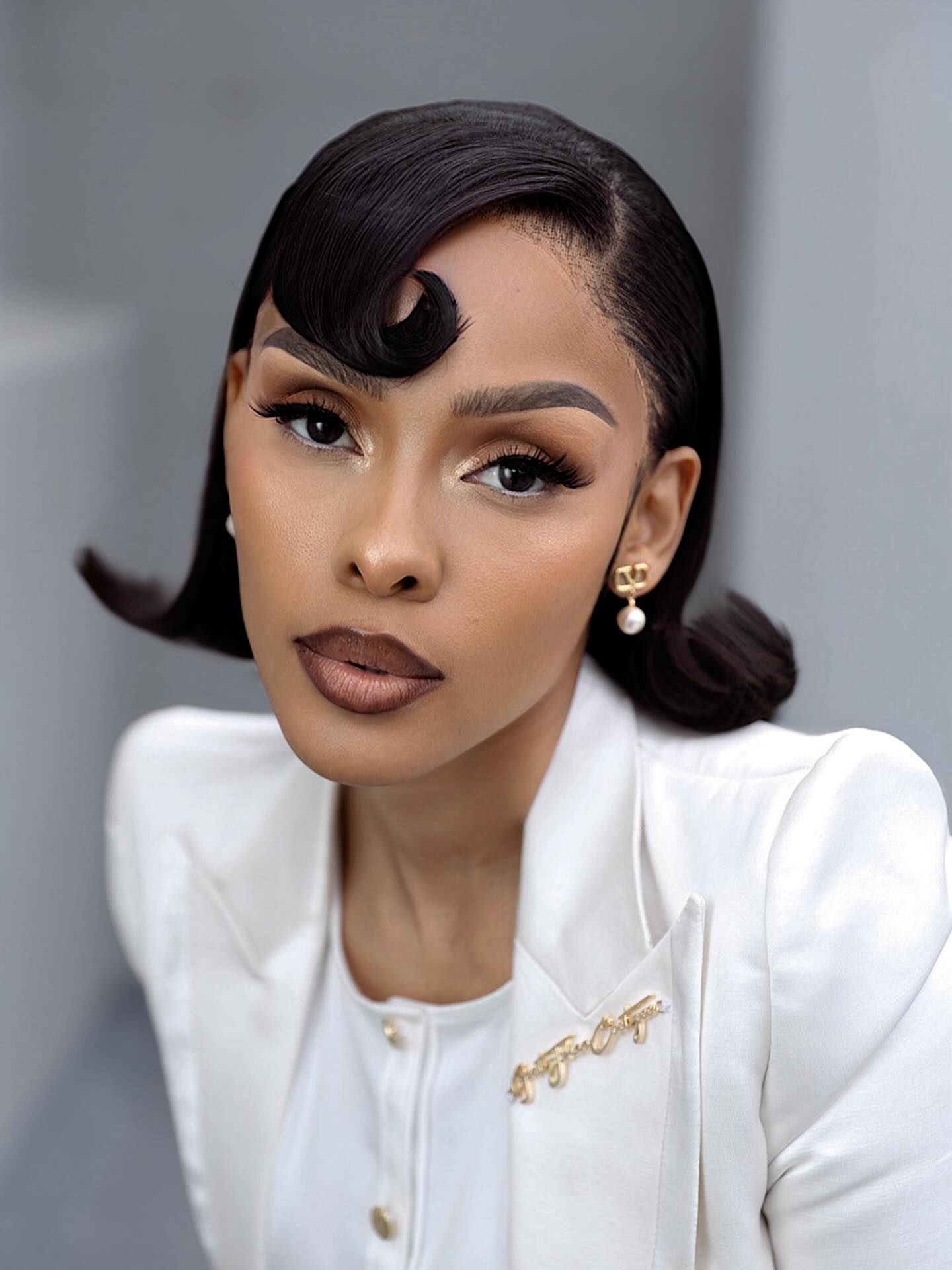 Black curly bob