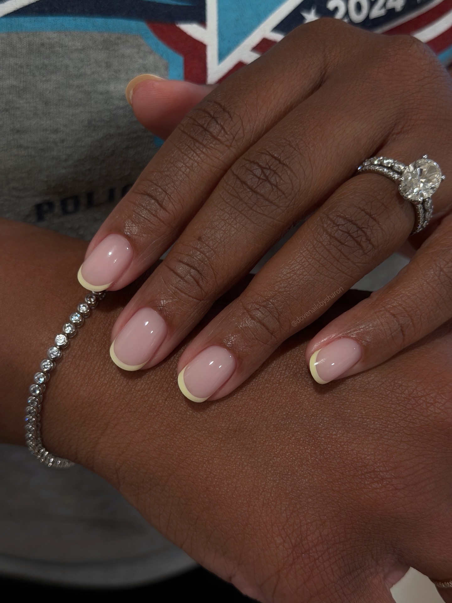 Yellow french tips