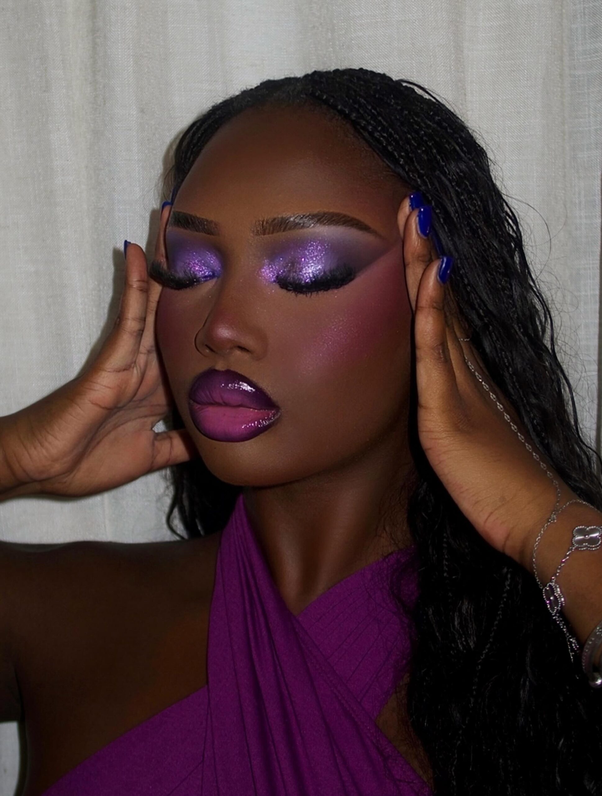 Shimmery eyeshadow