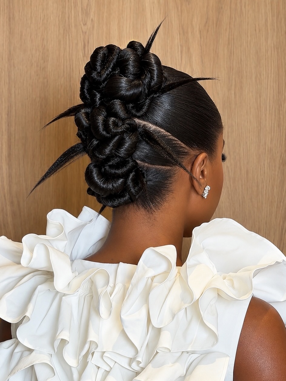 Twisted bun hairstyle